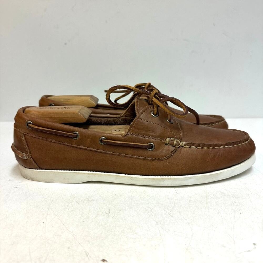 VGUC Oak Street Bootmakers Boat Shoe Moccasin Brown Chromexcel Made in USA 9.5 D - Picture 2 of 12